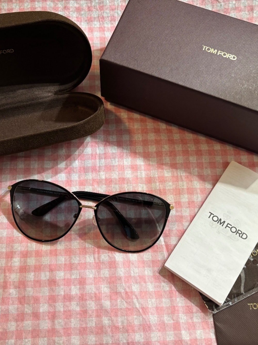 Sexy Oversized "Evangeline" Cateye Tom Ford Sunglasses